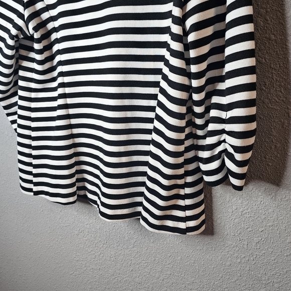 SOHO Apparel Jersey Knit Blazer Womens XL Striped 3/4 Sleeve Ladies Jacket - Picture 11 of 11